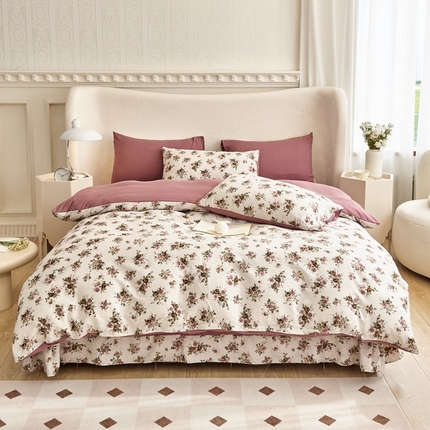 91家纺网 家纺一手货源 找家纺 （总）梦莱斯 2024新款提花泡泡棉四件套