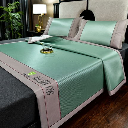 91家纺网 家纺一手货源 找家纺 2024新款小千鸟格-经典款抗菌席（轻奢风）凉席竹席藤席冰丝席乳胶席凉豆豆席