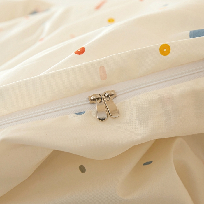 91家纺网 家纺一手货源 找家纺 一米阳光 2024新款小清新AB版全棉四件套 水果点点