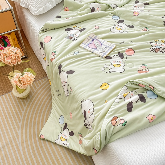 91家纺网 家纺一手货源 找家纺 眠优居 2024新款A类针织棉大豆纤维夏被 帕恰狗 