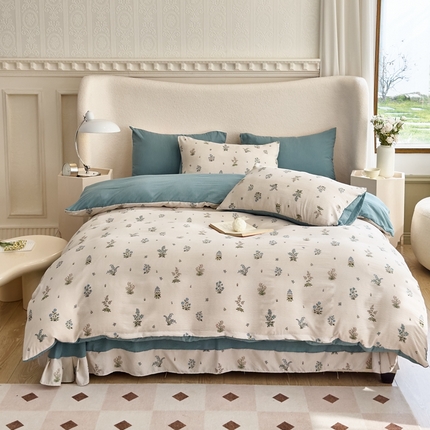 91家纺网 家纺一手货源 找家纺 （总）梦莱斯 2024新款提花泡泡棉四件套