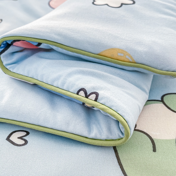 91家纺网 家纺一手货源 找家纺 眠优居 2024新款A类针织棉大豆纤维夏被 泡泡龙