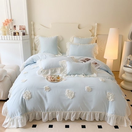 91家纺网 家纺一手货源 找家纺 （总）吾欢心 2025新款糯小棉四件套-伊莉莎