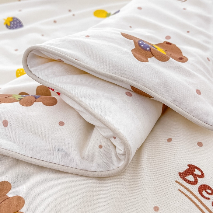 91家纺网 家纺一手货源 找家纺 眠优居 2024新款A类针织棉大豆纤维夏被 缤纷熊