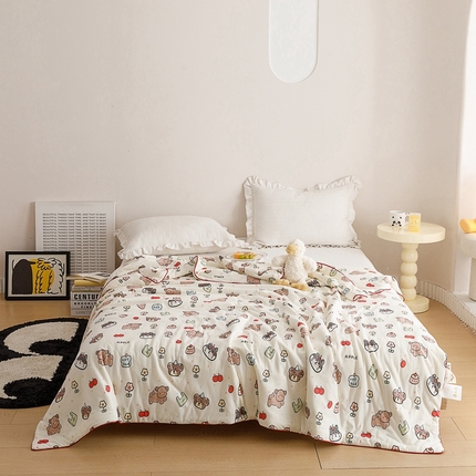 91家纺网 家纺一手货源 找家纺 优被业 2024新款针织棉大豆纤维被 格林童话