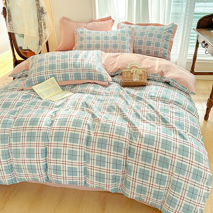 91家纺网 家纺一手货源 找家纺 卡普二店 2024新款A类水洗棉麻四件套 伯格