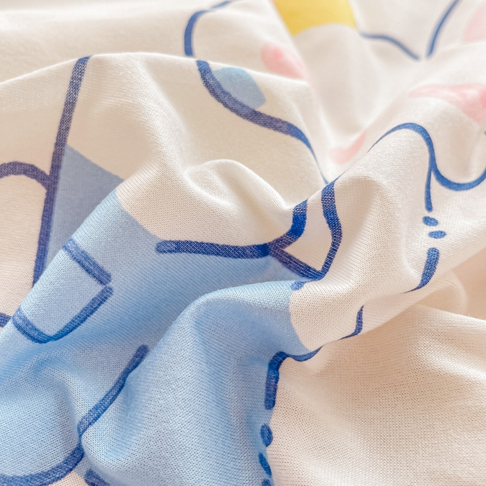 91家纺网 家纺一手货源 找家纺 眠优居 2024新款A类针织棉大豆纤维夏被 草莓兔