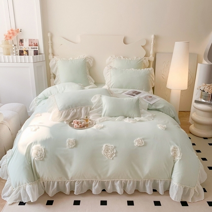 91家纺网 家纺一手货源 找家纺 （总）吾欢心 2025新款糯小棉四件套-伊莉莎