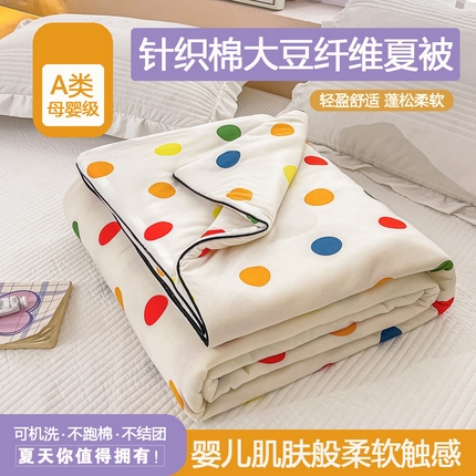91家纺网 家纺一手货源 找家纺 （总）眠优居 2024新款A类针织棉大豆纤维夏被
