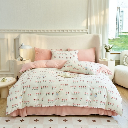 91家纺网 家纺一手货源 找家纺 （总）梦莱斯 2024新款提花泡泡棉四件套