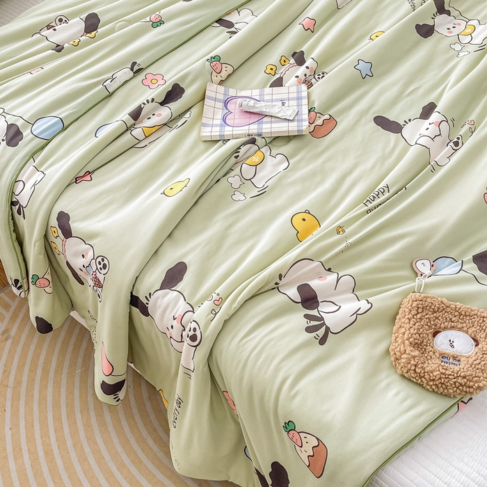 91家纺网 家纺一手货源 找家纺 眠优居 2024新款A类针织棉大豆纤维夏被 帕恰狗 