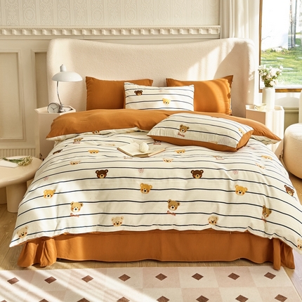 91家纺网 家纺一手货源 找家纺 （总）梦莱斯 2024新款提花泡泡棉四件套