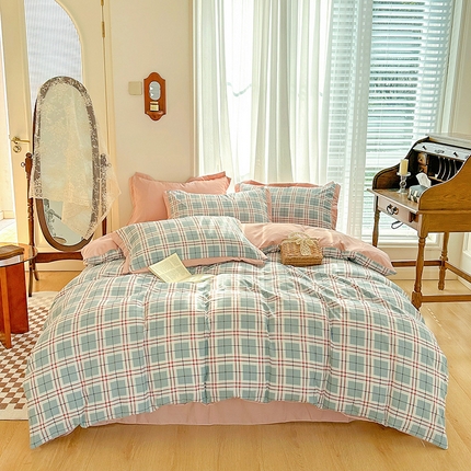 卡普二店 2024新款A类水洗棉麻四件套 伯格