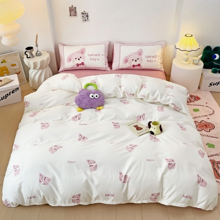 91家纺网 家纺一手货源 找家纺 （总）乐童 2024新款13372纯棉数码印花四件套第一波