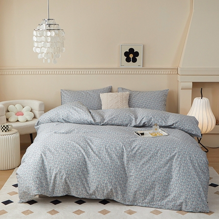 91家纺网 家纺一手货源 找家纺 （总）一米阳光 2024新款小清新AB版全棉四件套