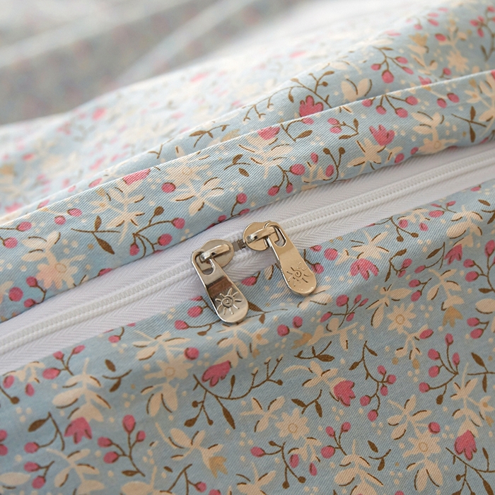 91家纺网 家纺一手货源 找家纺 一米阳光 2024新款小清新AB版全棉四件套 贝尔兰