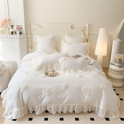 91家纺网 家纺一手货源 找家纺 （总）吾欢心 2025新款糯小棉四件套-伊莉莎