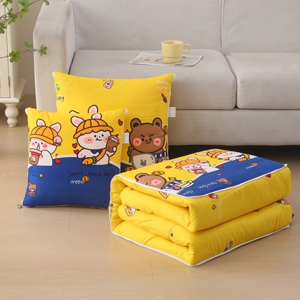 91家纺网 家纺一手货源 找家纺 铭宣家居 2025新增花型 亲肤柔软棉被抱枕被 甜心生活