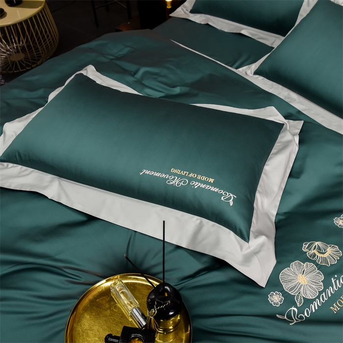 91家纺网 家纺一手货源 找家纺 （总） 瑞驰家纺 2024新款长绒棉绣花四件套伊莎贝尔系列