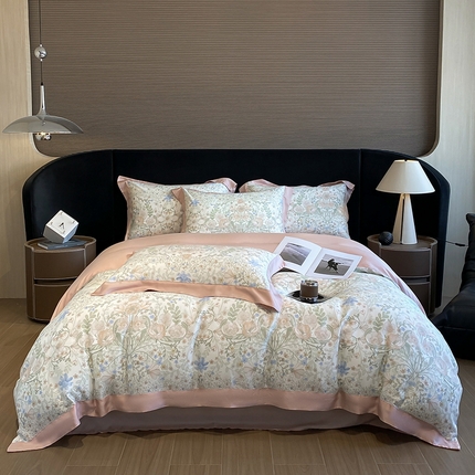 91家纺网 家纺一手货源 找家纺 （总）梵克保罗 2024莱赛尔数码印花四件套