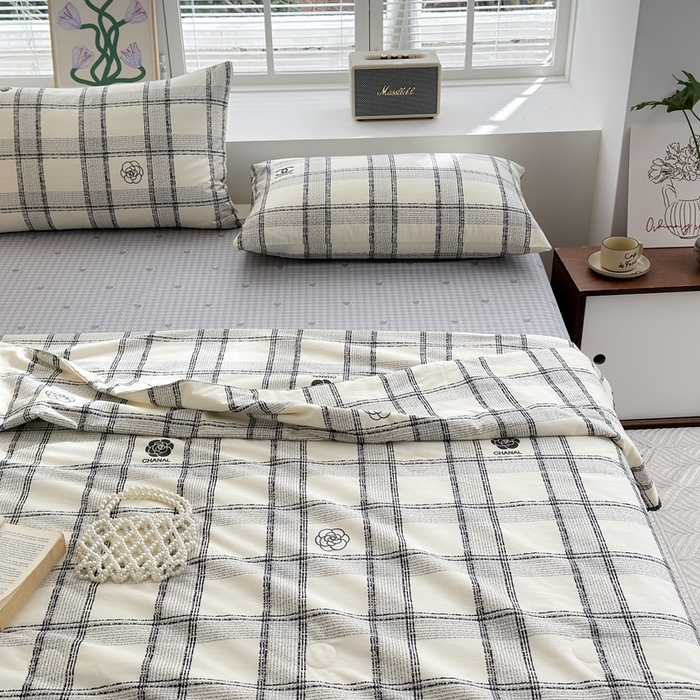 91家纺网 家纺一手货源 找家纺 星期八 2024新款全棉夏被四件套 奈香