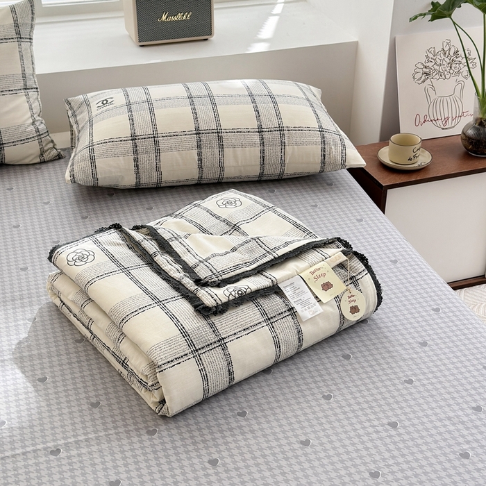 91家纺网 家纺一手货源 找家纺 星期八 2024新款全棉夏被四件套 奈香