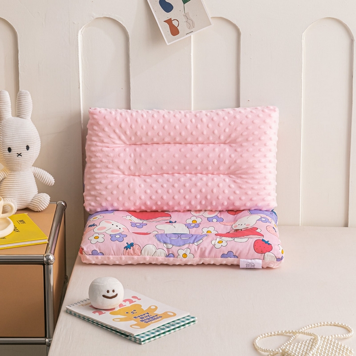 91家纺网 家纺一手货源 找家纺 芯元素 2024新款儿童全棉豆豆枕 花间小兔