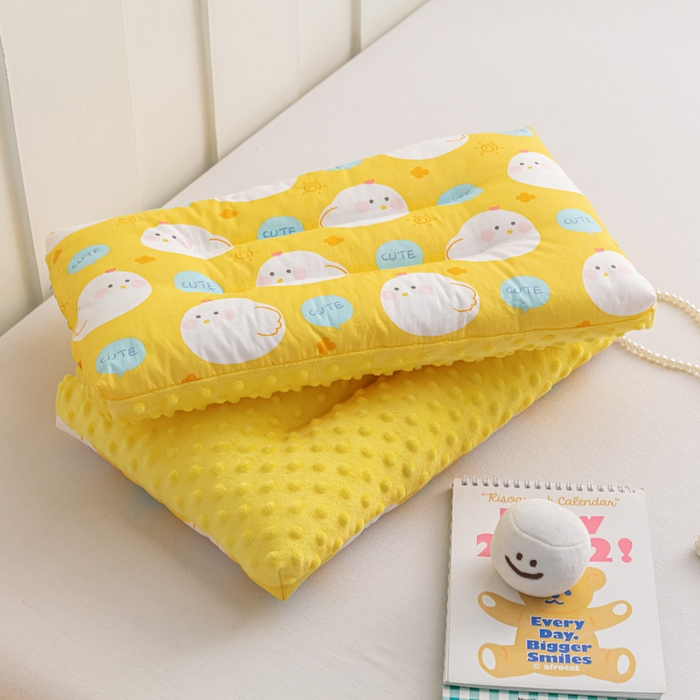 91家纺网 家纺一手货源 找家纺 芯元素 2024新款儿童全棉豆豆枕 咕咕小鸡