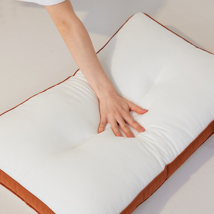 91家纺网 家纺一手货源 找家纺 安莱生活 2024新款5A抗菌早餐派创意系列枕芯-中枕-吐司枕 白色48*74cm一只