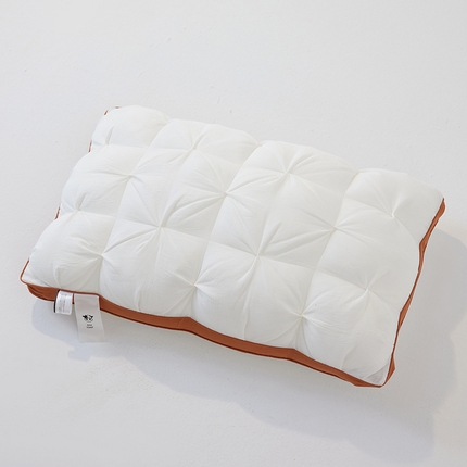 91家纺网 家纺一手货源 找家纺 安莱生活 2024新款5A抗菌早餐派创意系列枕芯-高枕-菠萝包枕 白色48*74cm一只