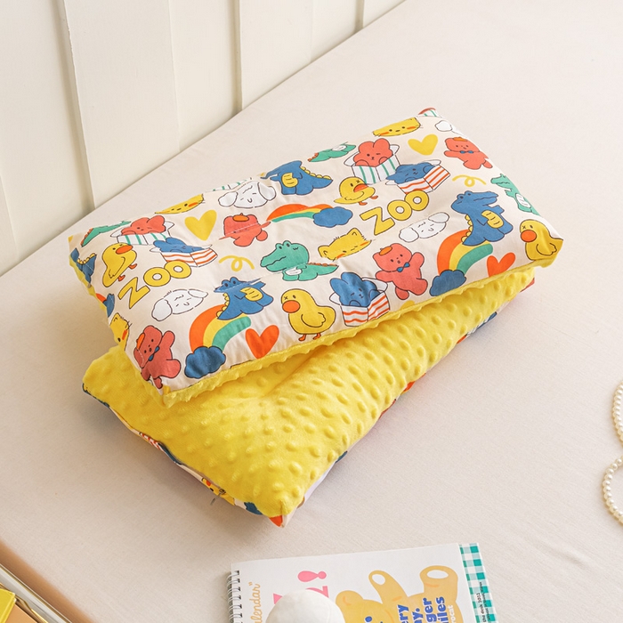 91家纺网 家纺一手货源 找家纺 芯元素 2024新款儿童全棉豆豆枕 动物乐园