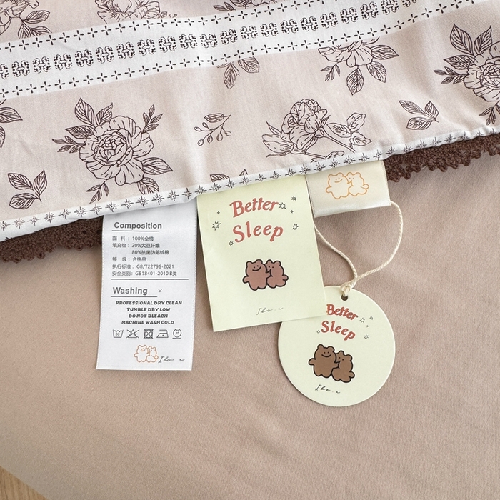 91家纺网 家纺一手货源 找家纺 星期八 2024新款全棉夏被四件套 繁花