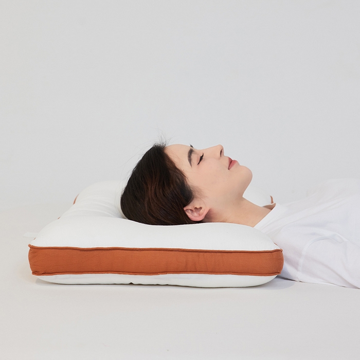 91家纺网 家纺一手货源 找家纺 安莱生活 2024新款5A抗菌早餐派创意系列枕芯-低枕-饼干枕 白色48*74cm一只