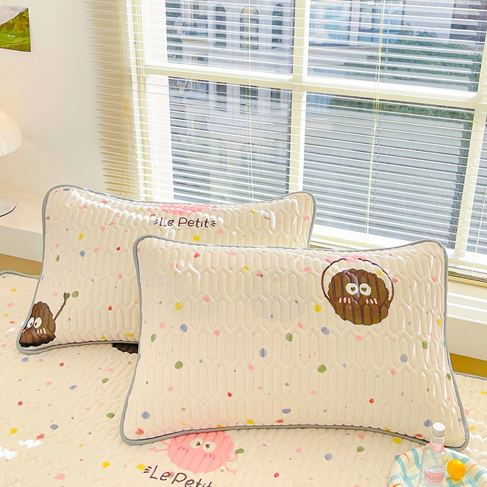 91家纺网 家纺一手货源 找家纺 米帛家纺 2024新款A类凉感丝卡通乳胶凉席 彩色煤球