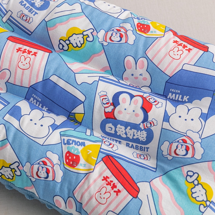 91家纺网 家纺一手货源 找家纺 芯元素 2024新款儿童全棉豆豆枕 白兔奶糖