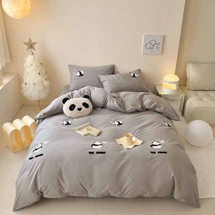 91家纺网 家纺一手货源 找家纺 （总） 沐棉家居 2024新款全棉水洗棉毛巾绣四件套