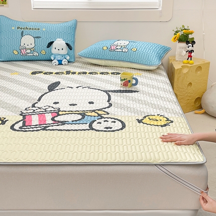 米帛家纺 2024新款大版三丽鸥A类凉感丝乳胶凉席-绑带款 爆米花帕恰狗