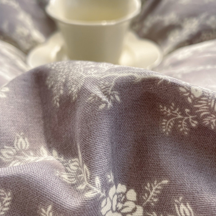 91家纺网 家纺一手货源 找家纺 迷尚 2024新款全棉双层纱大豆夏被 神秘花园紫