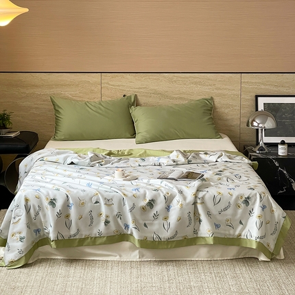 91家纺网 家纺一手货源 找家纺 顾里 2024新款60支天丝莱赛尔夏被 花意浓