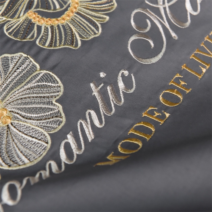 91家纺网 家纺一手货源 找家纺  瑞驰家纺 2024新款长绒棉绣花四件套伊莎贝尔系列 伊莎贝尔-帝都灰