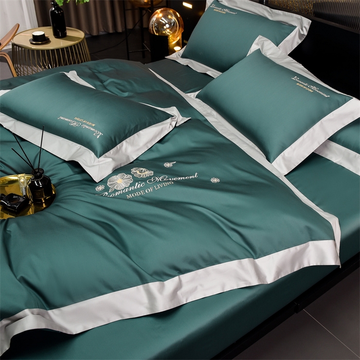 91家纺网 家纺一手货源 找家纺 （总） 瑞驰家纺 2024新款长绒棉绣花四件套伊莎贝尔系列