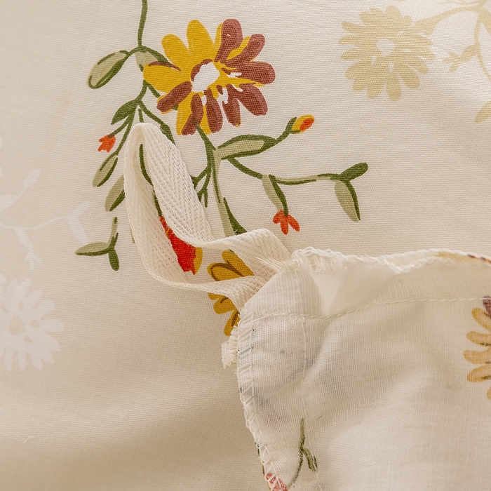 91家纺网 家纺一手货源 找家纺 琉宿家纺 2025新款全棉13372蕾丝夹棉印花床裙 花香语曼