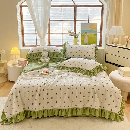慕梵 2024新款泡泡棉夏被四件套 小树林