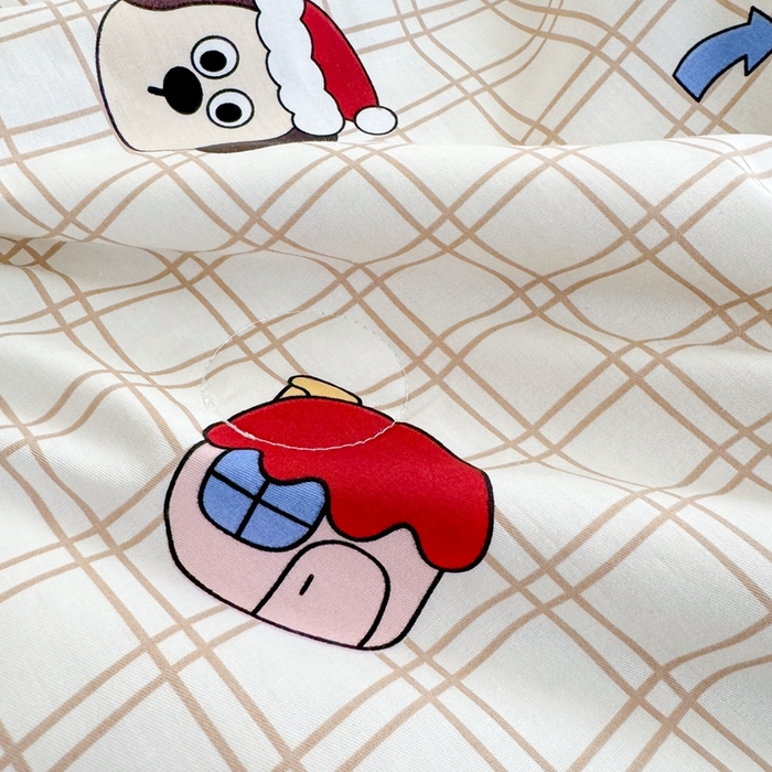 91家纺网 家纺一手货源 找家纺 星期八 2024新款全棉夏被四件套 姜饼人