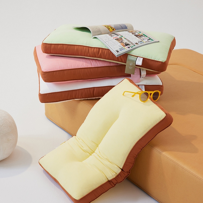 91家纺网 家纺一手货源 找家纺 （总）安莱生活 2024新款5A抗菌早餐派创意系列枕芯-中枕-吐司枕