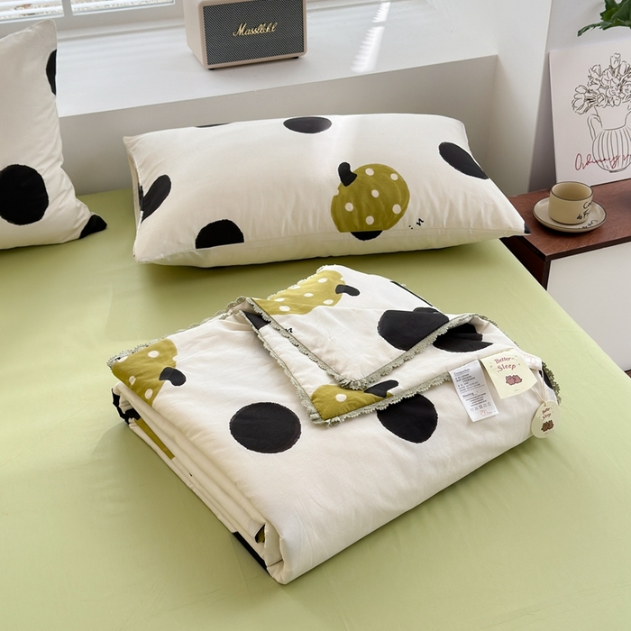 91家纺网 家纺一手货源 找家纺 星期八 2024新款全棉夏被四件套 小南瓜