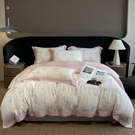 91家纺网 家纺一手货源 找家纺 （总）梵克保罗 2024莱赛尔数码印花四件套