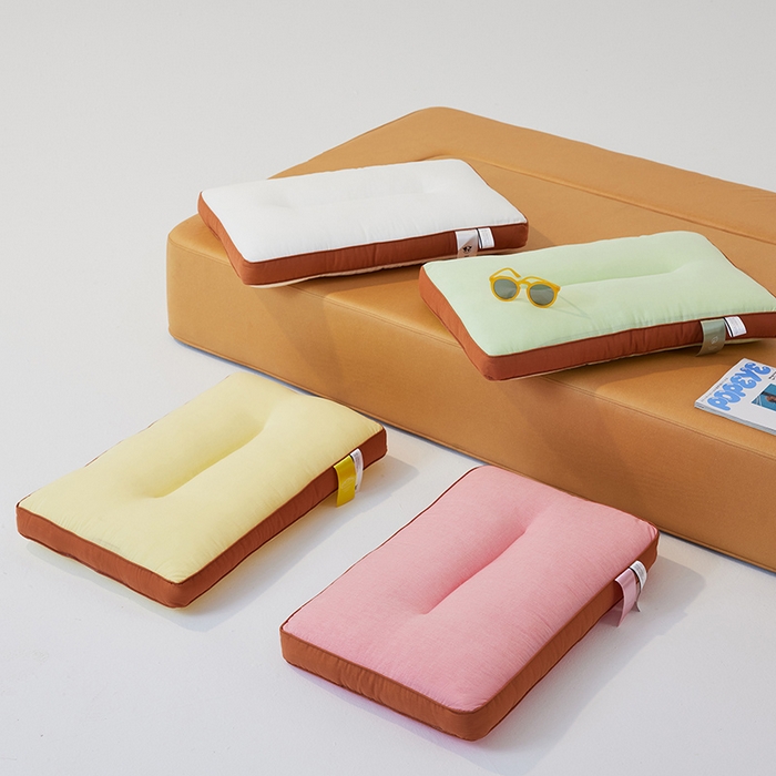 91家纺网 家纺一手货源 找家纺 安莱生活 2024新款5A抗菌早餐派创意系列枕芯-中枕-吐司枕 红色48*74cm一只