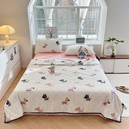 91家纺网 家纺一手货源 找家纺 （总）星期八 2024新款全棉夏被四件套