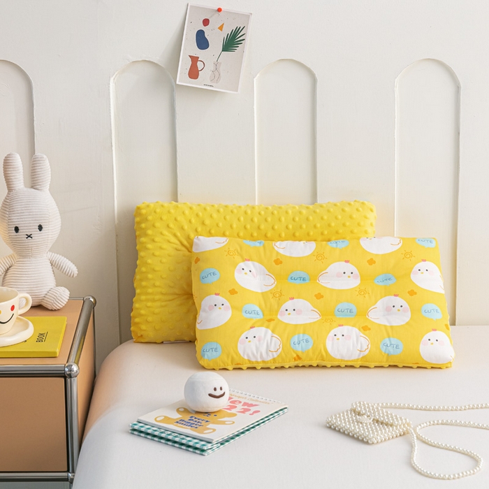 91家纺网 家纺一手货源 找家纺 芯元素 2024新款儿童全棉豆豆枕 咕咕小鸡